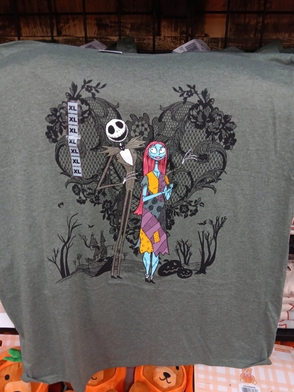 Women's Heather Green Short-Sleeve Tee with Colorful Character Graphic